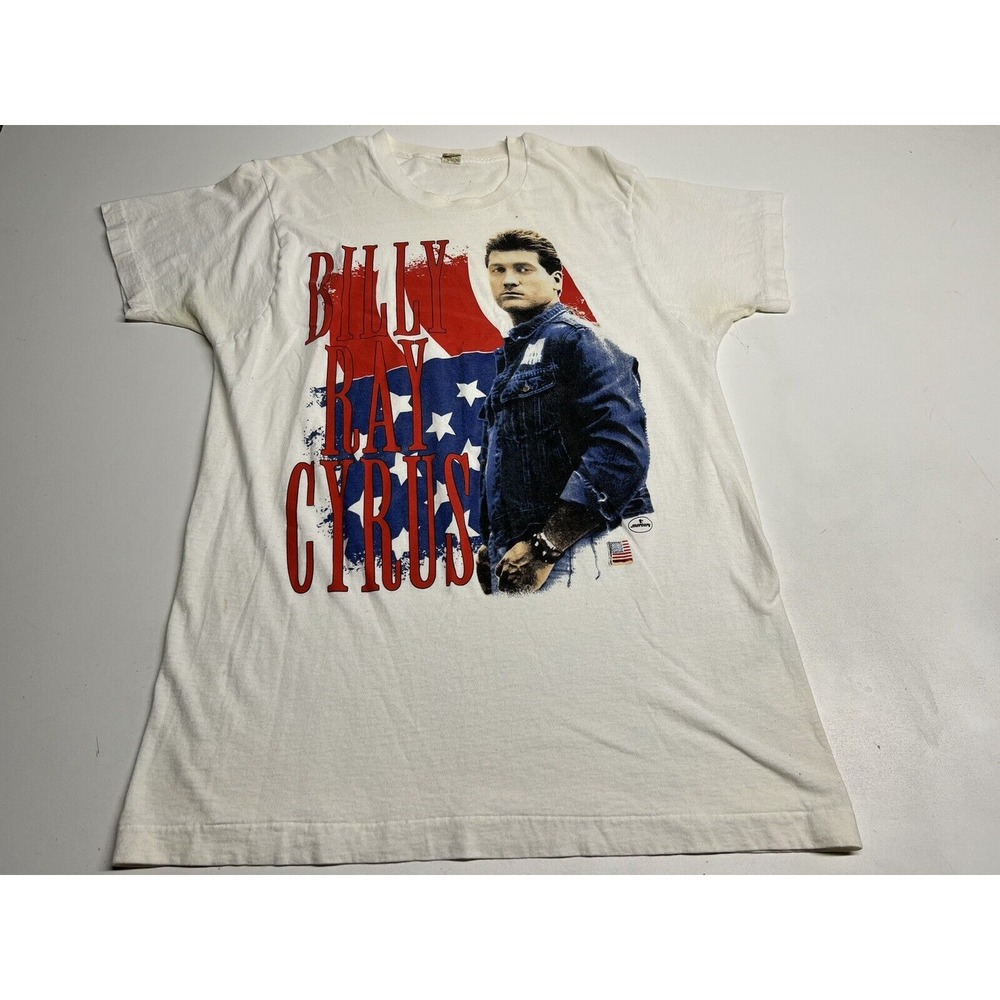 Vintage 90s Billy Ray Cyrus Country Music T-Shirt Single Stitch 1992 Size XL USA